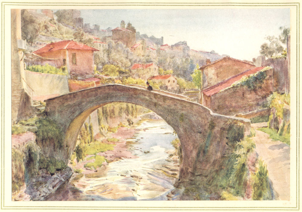 ITALY. La Rocca, San Remo 1912 old antique vintage print picture